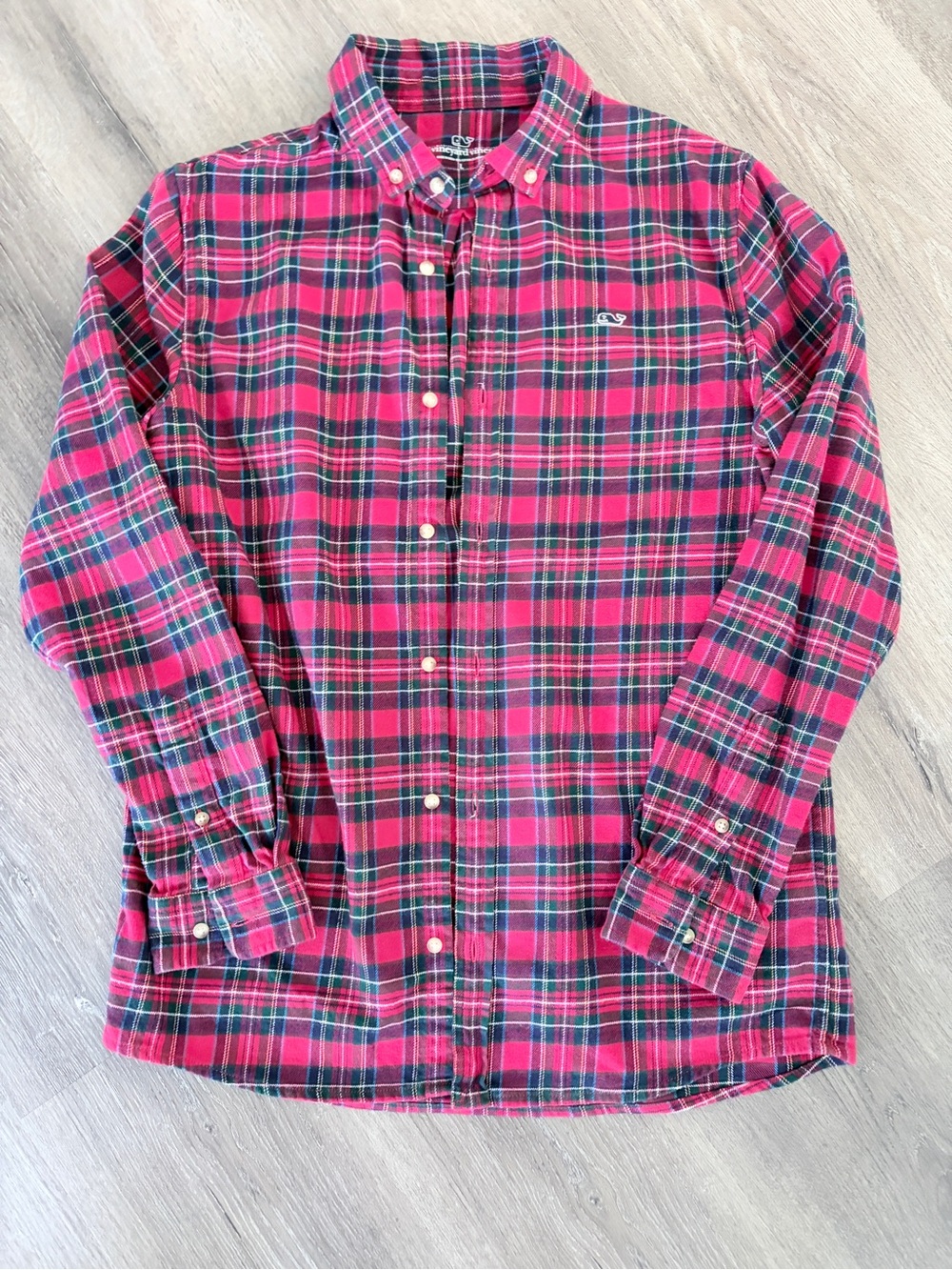 Vineyard Vines Plaid Flannel Button-Down Shirt, Boy's L